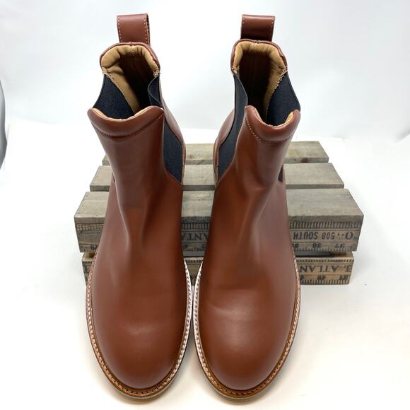 Everlane The Chelsea Boot In Leather Tobacco Brown Size 9.5 New - Picture 9 of 13